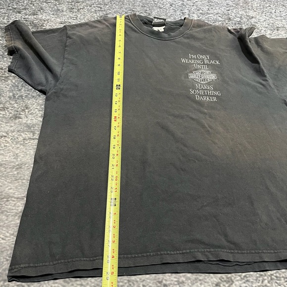 Harley Davidson T Shirt Mens XL Black Faded Vintage Y2K Double Sided Graphic - Picture 10 of 11